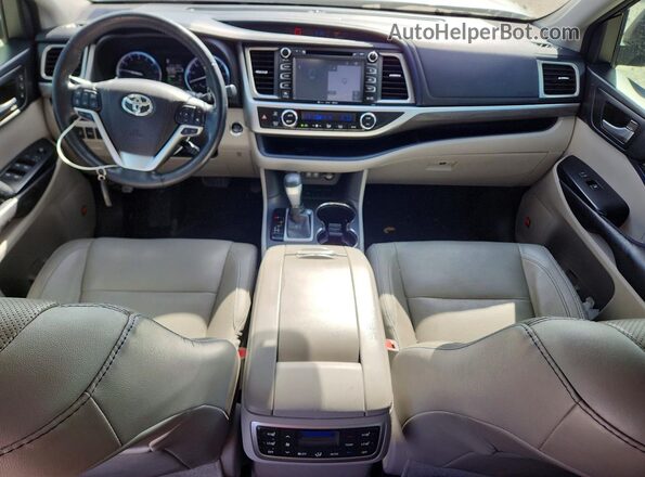 5TDYZRFH7HS193279 2017 TOYOTA HIGHLANDER White წინა პანელის ხედი