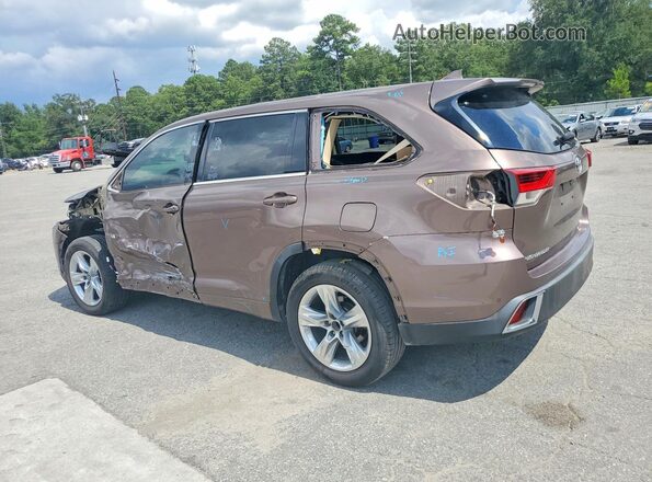 5TDYZRFH7JS242938 2018 TOYOTA HIGHLANDER Brown Հետևի ձախ