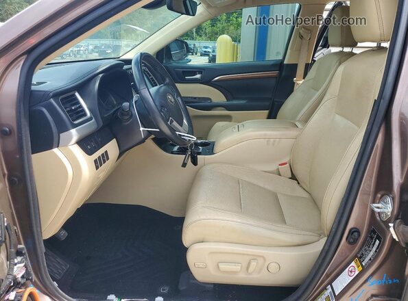 5TDYZRFH7JS242938 2018 TOYOTA HIGHLANDER Brown Սալոնի դիմացի տեսք
