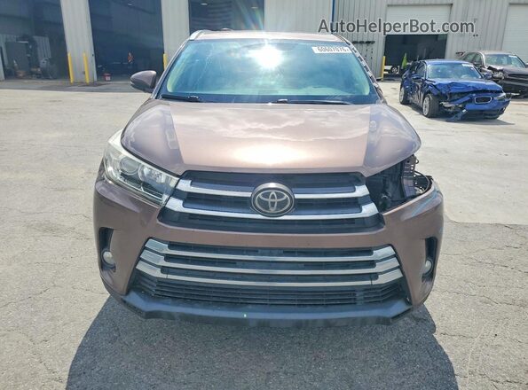 5TDYZRFH7JS242938 2018 TOYOTA HIGHLANDER Brown Դիմացի տեսք