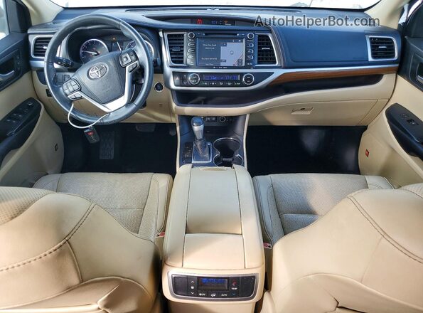 5TDYZRFH8HS192030 2017 TOYOTA HIGHLANDER Белый Вид панели приборов