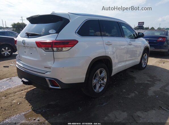 5TDYZRFH8HS209814 2017 TOYOTA HIGHLANDER White Trasero derecho