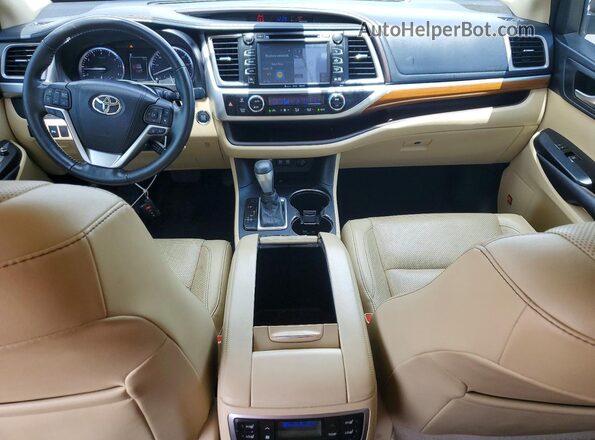 5TDYZRFHXHS198685 2017 TOYOTA HIGHLANDER Black Առջևի վահանակի տեսք