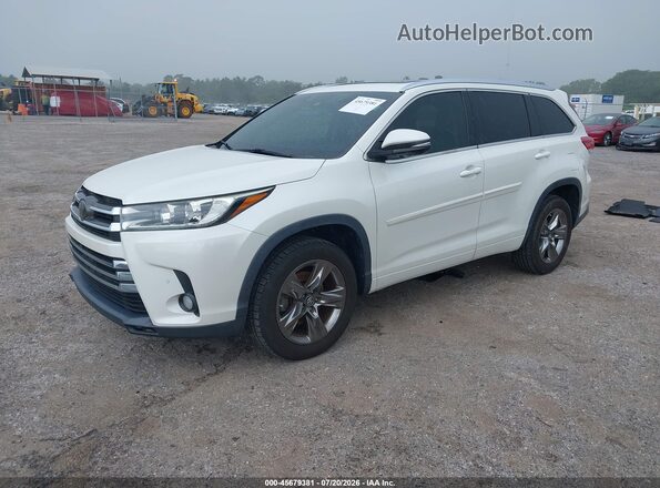 5TDYZRFHXJS265923 2018 TOYOTA HIGHLANDER White Vista tres cuartos delantera izquierda