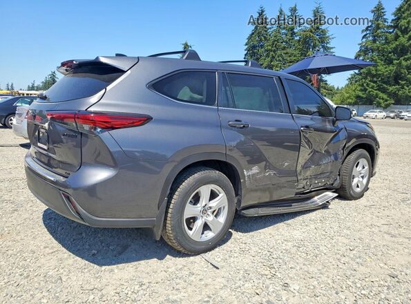 5TDZARAH2PS525632 2023 TOYOTA HIGHLANDER Gray Trasero derecho