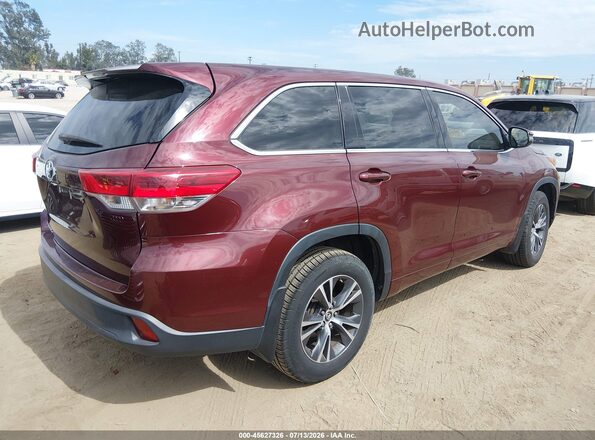 5TDZARFH0JS035349 2018 TOYOTA HIGHLANDER Бордовый Задняя правая четверть