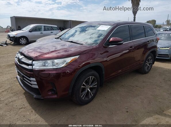 5TDZARFH0JS035349 2018 TOYOTA HIGHLANDER Бордовый Передняя левая четверть