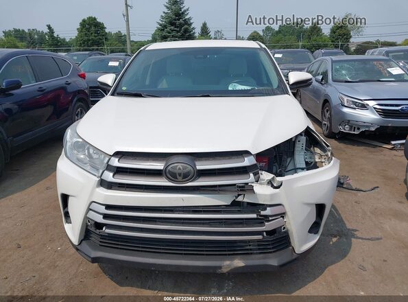 5TDZARFH0JS038512 2018 TOYOTA HIGHLANDER White Widok zestawu wskaźników
