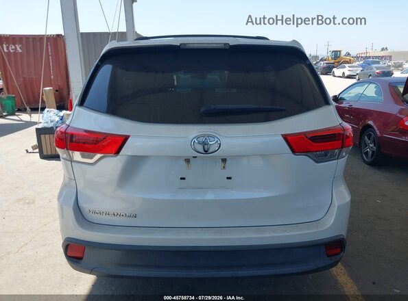 5TDZARFH4JS034768 2018 TOYOTA HIGHLANDER White 