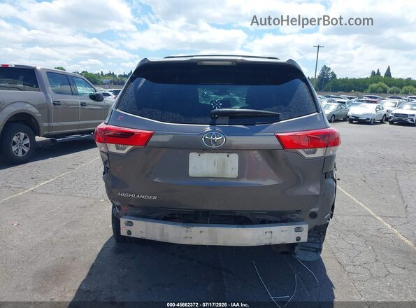 5TDZARFH7HS026741 2017 TOYOTA HIGHLANDER Gray 