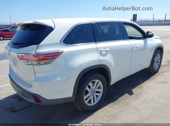 5TDZARFH8GS021756 2016 TOYOTA HIGHLANDER White უკანა მარჯვენა