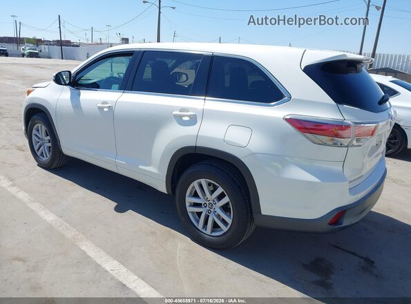 5TDZARFH8GS021756 2016 TOYOTA HIGHLANDER White უკანა მარცხენა