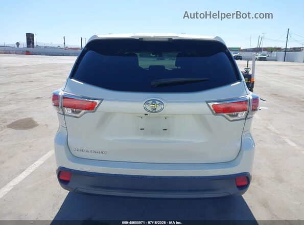 5TDZARFH8GS021756 2016 TOYOTA HIGHLANDER White 