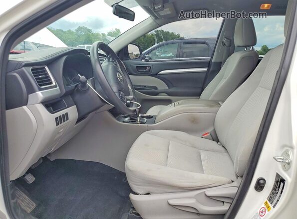 5TDZARFH9GS017439 2016 TOYOTA HIGHLANDER White Vista interior delantera