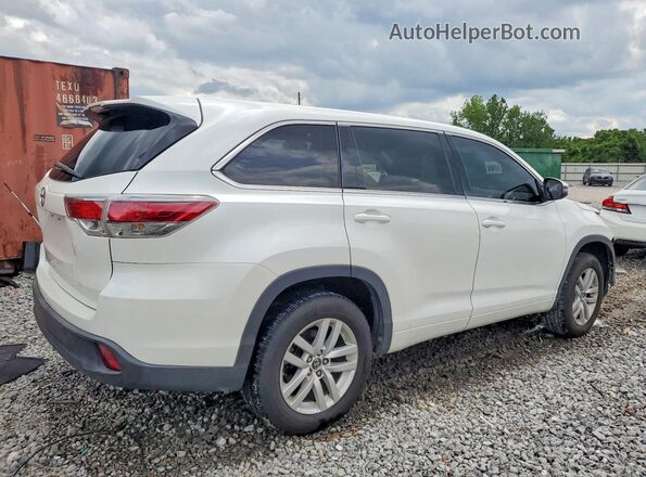 5TDZARFH9GS017439 2016 TOYOTA HIGHLANDER White Trasero derecho