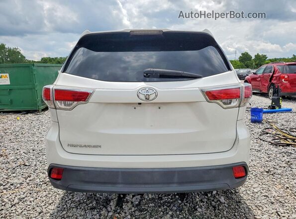 5TDZARFH9GS017439 2016 TOYOTA HIGHLANDER White Vista trasera