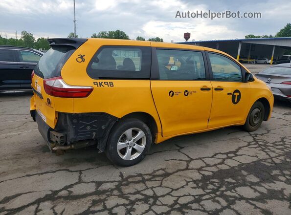 5TDZK3DC1GS754152 2016 TOYOTA SIENNA Yellow Tył prawy