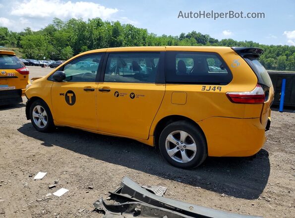 5TDZK3DC6GS700586 2016 TOYOTA SIENNA Yellow Tył lewy