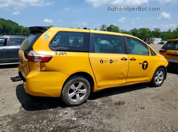 5TDZK3DC6GS700586 2016 TOYOTA SIENNA Yellow Tył prawy