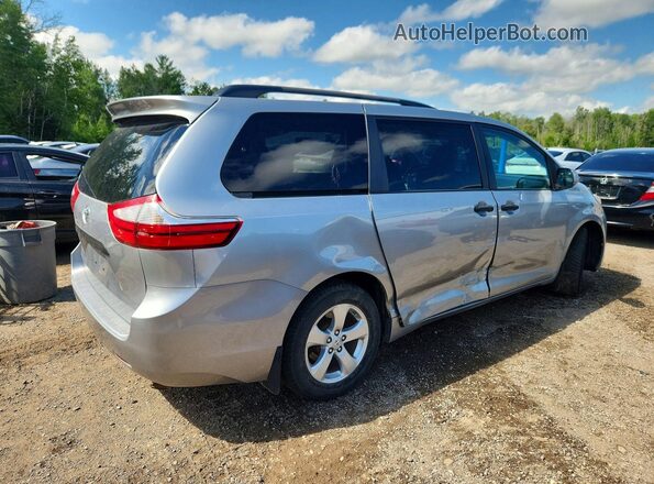 5TDZK3DC7GS714125 2016 TOYOTA SIENNA Silver Հետևի աջ