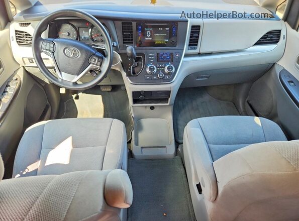 5TDZK3DC7GS714125 2016 TOYOTA SIENNA Silver Առջևի վահանակի տեսք