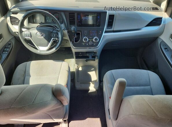 5TDZK3DC8GS707314 2016 TOYOTA SIENNA Silver Widok deski rozdzielczej