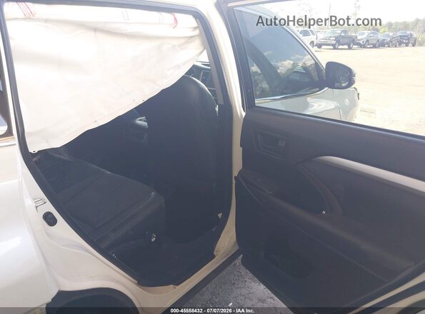 5TDZKRFH7GS125121 2016 TOYOTA HIGHLANDER White VIN კოდის სტიკერის ხედი