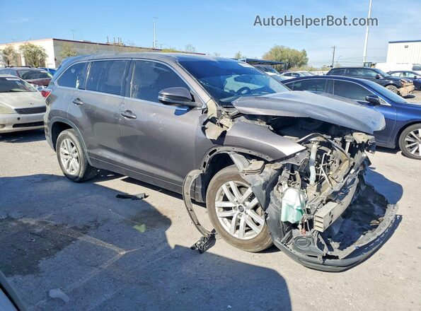 5TDZKRFHXGS180193 2016 TOYOTA HIGHLANDER Silver Przód prawy