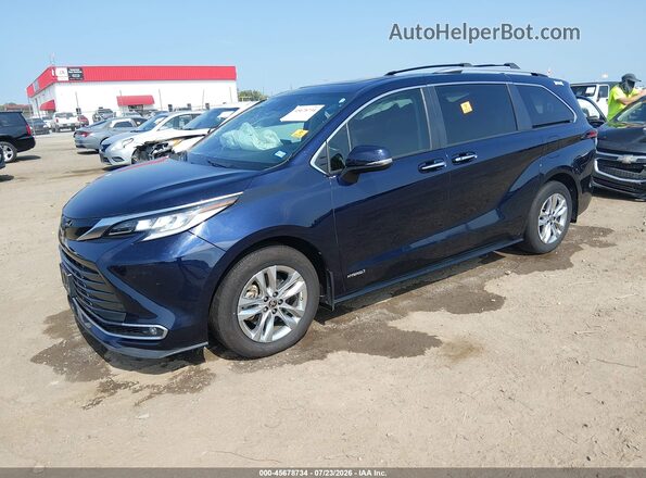 5TDZRKEC5MS034837 2021 TOYOTA SIENNA Blue წინა მარცხენა ხედი სამი მეოთხედიდან