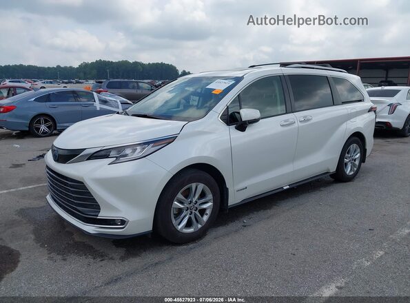 5TDZSKFC1MS033008 2021 TOYOTA SIENNA White Առջևի ձախ երեք քառորդ տեսարան