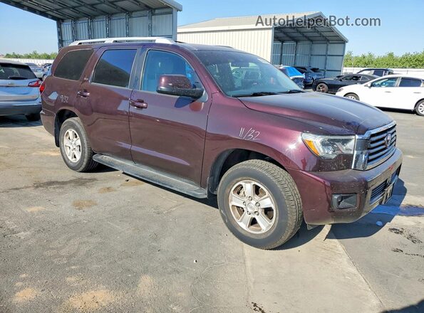 5TDZY5G13JS069355 2018 TOYOTA SEQUOIA Maroon Առջևի աջ