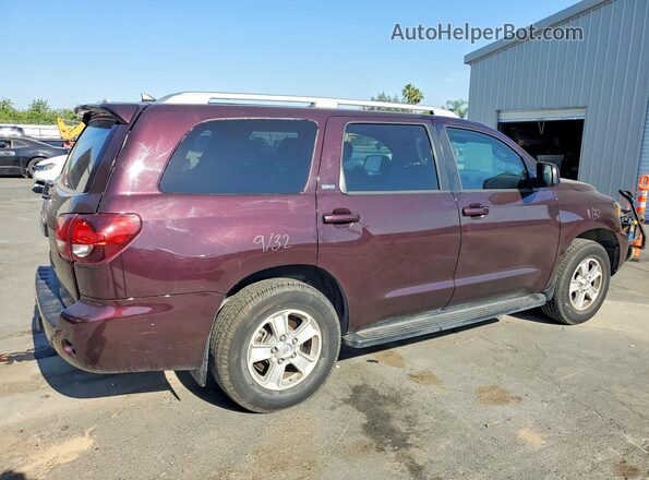 5TDZY5G13JS069355 2018 TOYOTA SEQUOIA Maroon Հետևի աջ