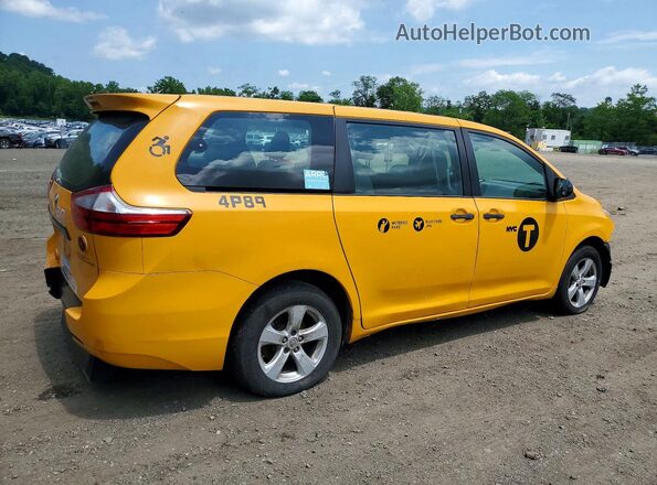 5TDZZ3DC2HS845895 2017 TOYOTA SIENNA Yellow Задня права чверть