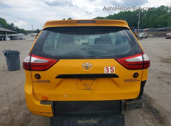 5TDZZ3DC2HS858730 2017 TOYOTA SIENNA Yellow Rear view