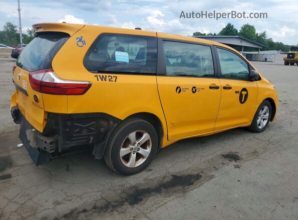 5TDZZ3DC2HS858730 2017 TOYOTA SIENNA Yellow Rear right