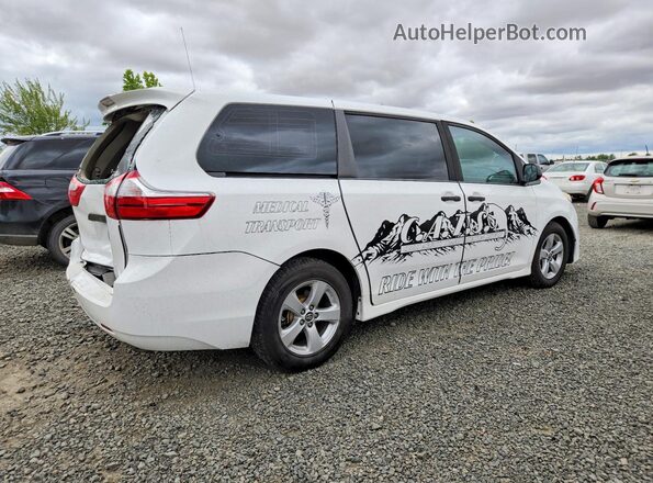 5TDZZ3DC3JS952718 2018 TOYOTA SIENNA White Trasero derecho