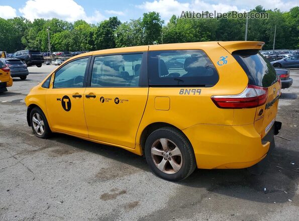 5TDZZ3DC5HS841176 2017 TOYOTA SIENNA Yellow Հետևի ձախ