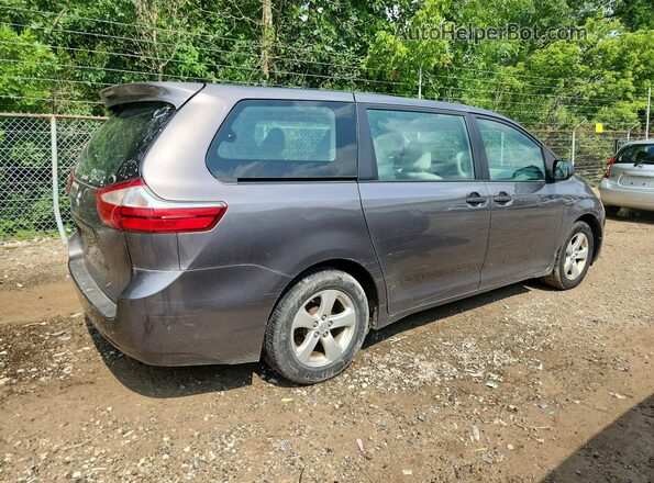 5TDZZ3DC6HS834835 2017 TOYOTA SIENNA Gray Tył prawy