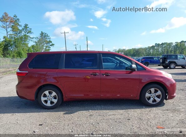 5TDZZ3DC7HS798668 2017 TOYOTA SIENNA Темно-бордовый Вид задней части салона