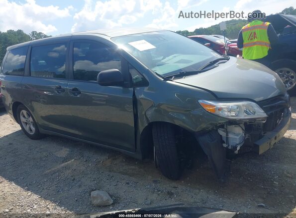 5TDZZ3DCXJS960086 2018 TOYOTA SIENNA Gray Вид задньої частини салону