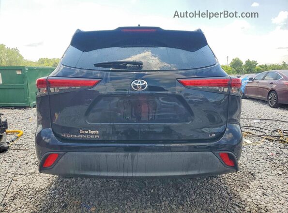 5TDZZRAH2LS014084 2020 TOYOTA HIGHLANDER Blue Հետևի տեսք