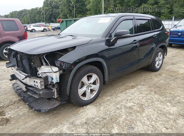 5TDZZRAH5MS035948 2021 TOYOTA HIGHLANDER Black წინა მარცხენა ხედი სამი მეოთხედიდან