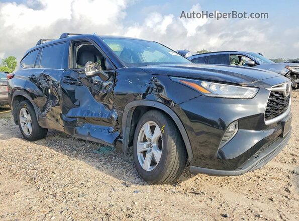 5TDZZRAH8LS007771 2020 TOYOTA HIGHLANDER Черный Передняя правая четверть