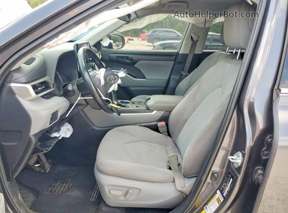 5TDZZRAHXMS049618 2021 TOYOTA HIGHLANDER Gray Սալոնի դիմացի տեսք