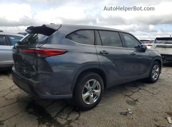 5TDZZRAHXMS065804 2021 TOYOTA HIGHLANDER Gray Trasero derecho