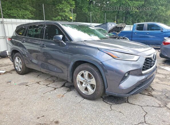 5TDZZRAHXMS065804 2021 TOYOTA HIGHLANDER Gray Delantero derecho