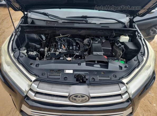 5TDZZRFH0JS243630 2018 TOYOTA HIGHLANDER Black Engine compartment view