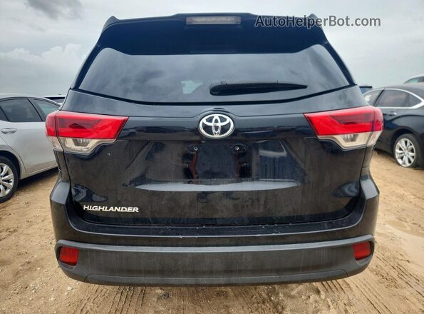 5TDZZRFH0JS243630 2018 TOYOTA HIGHLANDER Black Rear view
