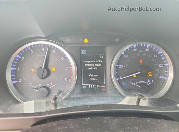 5TDZZRFH0JS243630 2018 TOYOTA HIGHLANDER Black Instrument cluster view