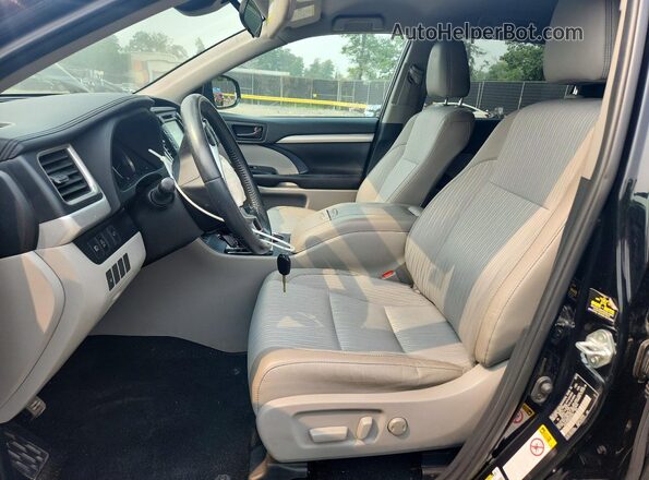 5TDZZRFH0KS347228 2019 TOYOTA HIGHLANDER Black Вид салону спереду